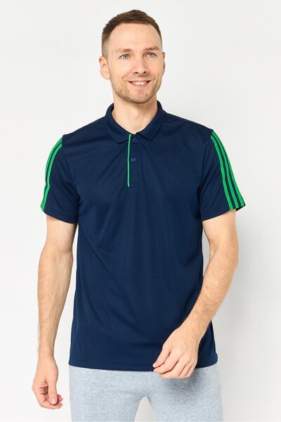 adidas Men Sportswear Fit Short Sleeve Outdoor Polo Shirt, Navy