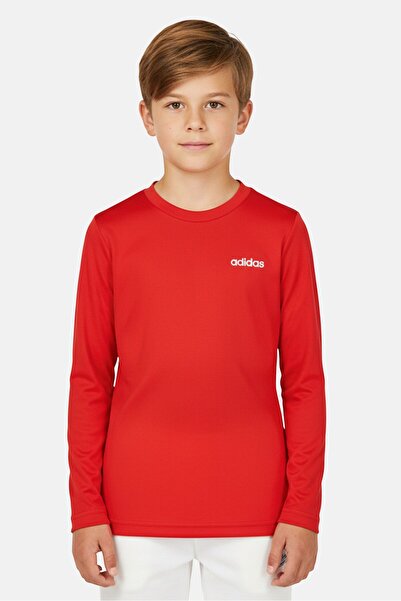 adidas Kids Boy Long Sleeve Training T-Shirt, Red