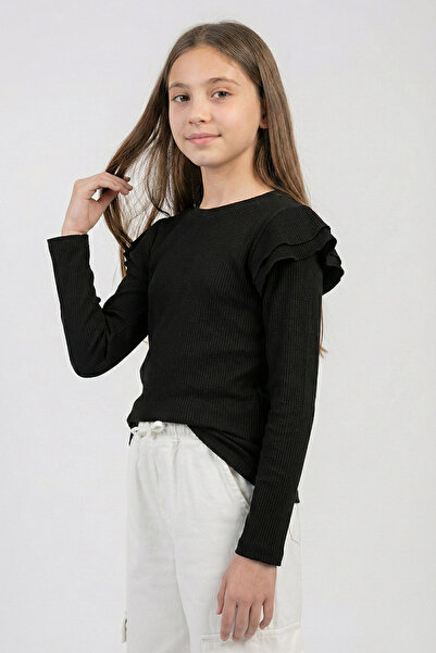 Dmb Κοριτσίστικο κορμάκι πλέξη ριμπ με λεπτομέρεια στον ώμο