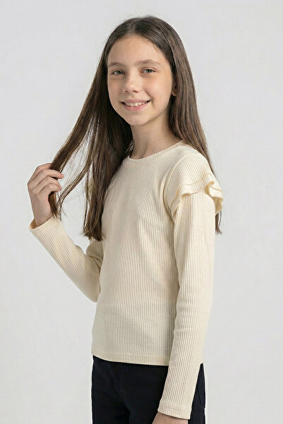 Dmb Момичешки боди с корсет и детайли на раменете