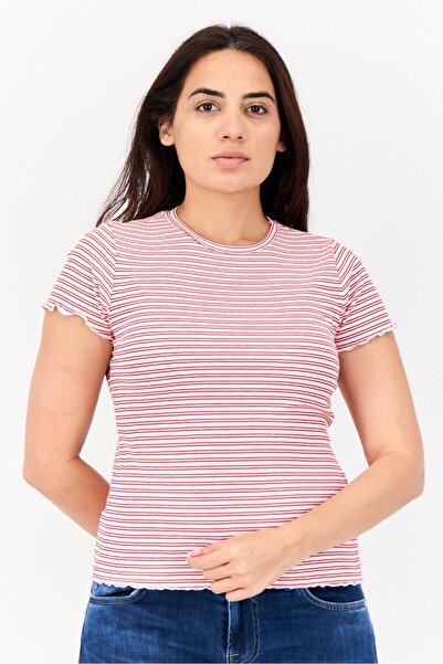 DeFacto DF Young x Women Crew Neck Short Sleeves Stripe T-shirt, Multicolor