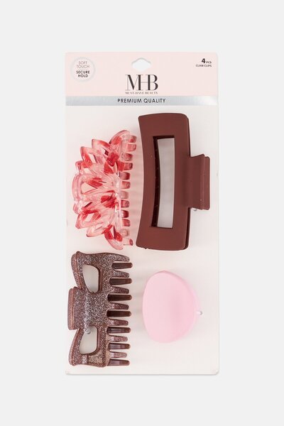 Must Have Beauty مجموعة مشابك شعر نسائية مكونة من 4 قطع بتصميم التوت، متعددة ...
