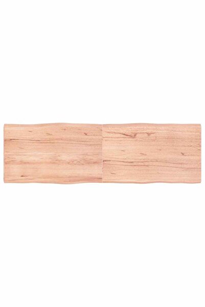 vidaxl سطح طاولة بني فاتح 160×50×(2-4) سم، خشب صلب معالج، حافة طبيعية