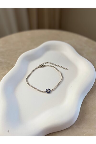 SUAY JEWELRY Nazar boncuklu çelik bileklik