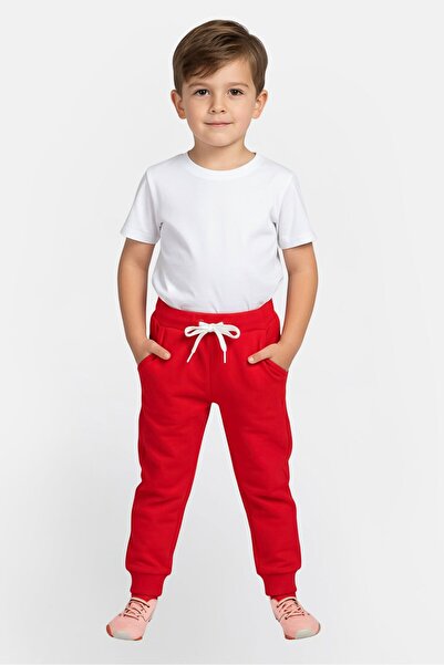 Overkids Toddlers Boy Drawstring Plain Jogger Pants, Red