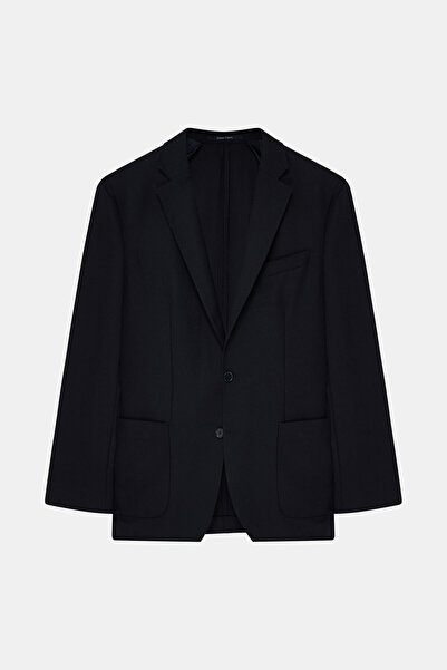 W Collection LACİVERT DÜĞMELİ YÜN CEKET