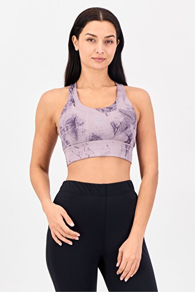 adidas Women Brand Logo Padded Running Sports Bra, Purple