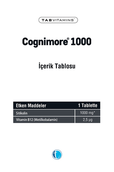 Cognimore 1000 mg Sitikolin 30 Tablet
