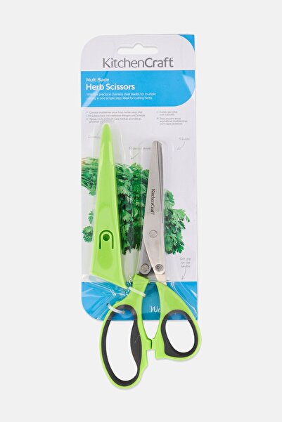 Kitchen Craft Multi Blade Herb Scissors, Green