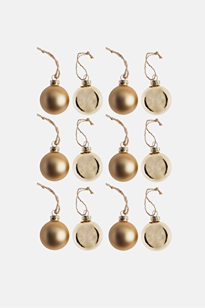 Muy Mucho 12 Pcs Christmas Ball, Gold