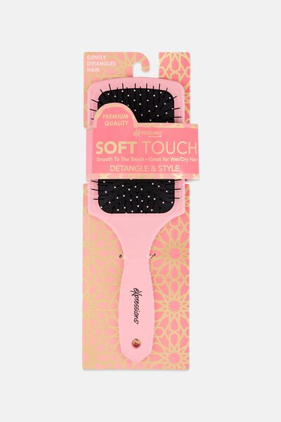 Expressions Women Soft Touch Detangle And Style Hair Brush, Pink
