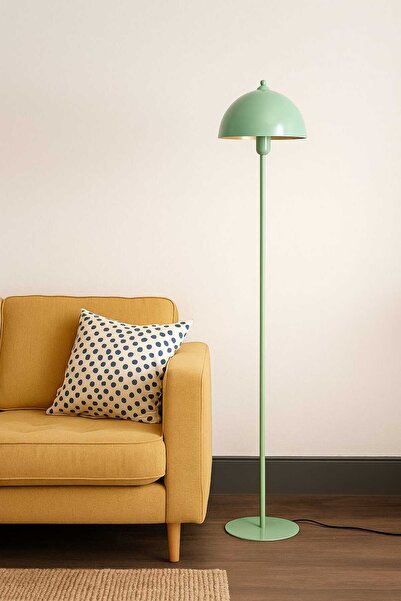 Velaura Şu Yeşili Metal Lambader | Tek Ayaklı Retro & Köşe Lambası | 145 cm