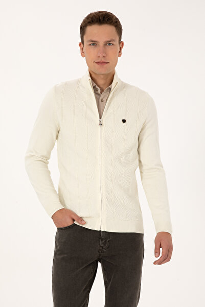 U.S. Polo Assn. Men's Cream Knitwear Cardigan 50315024-Vr256