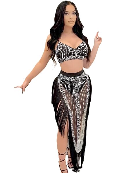 Generic Dance Outfit with Short Transparent Skirt