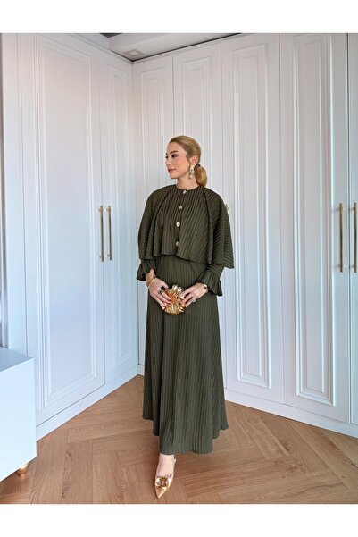 Butikkolik ADİLE Parlak Efektli Örme Triko Elbise