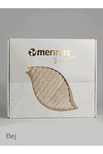 Sarar Merinos Elegans Double Blanket Beige Color