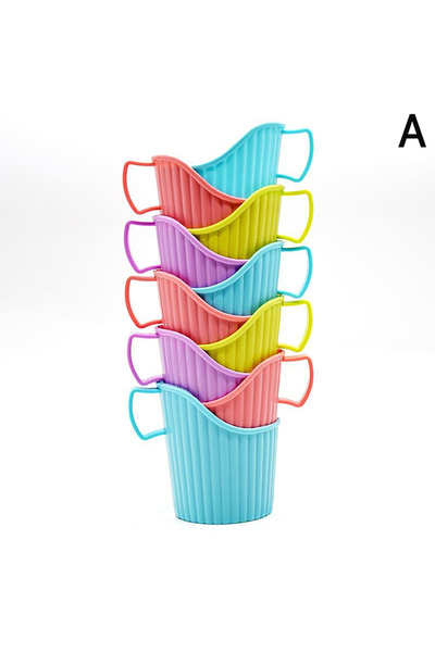 Choice A 10pcs 10PCS Disposable Paper Cup Holder Set Thickened Plastic Corrug...