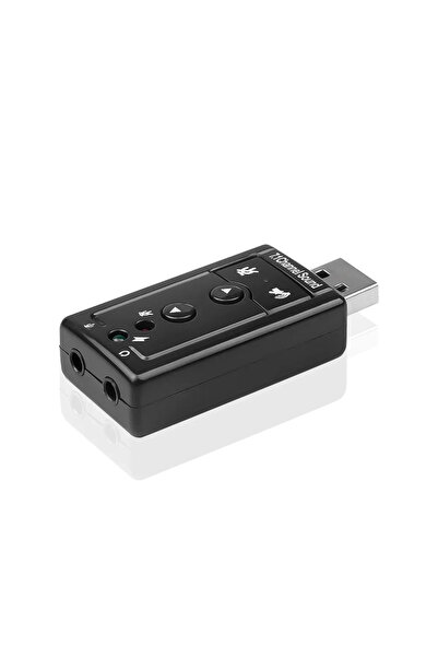 Choice black USB Sound Card 7.1 Channel Sound 3.5mm Audio Interface External ...