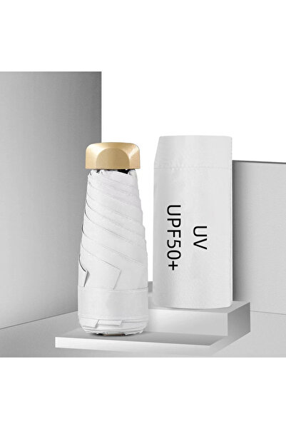 Choice B-White 6K Iron Umbrella for Both Sunny Rainy Days Off Mini Portable U...