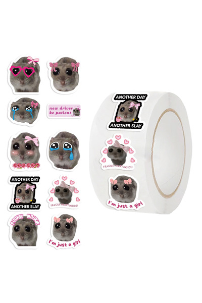 Choice 500PCS 500PCS Sad Hamster Roll Stickers Set Graffiti Nostalgia Station...