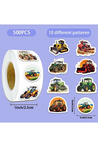 Choice 500PCS 500pcs Tractor Reward Stickers Roll School Teacher Party Decor ...