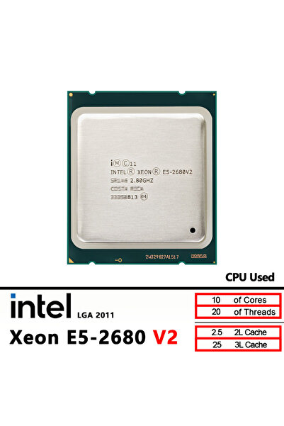 Intel Xeon 2680V2 E5 2680 V2 Used 10-Core 2.8GHz 115W CPU Processor A 2011