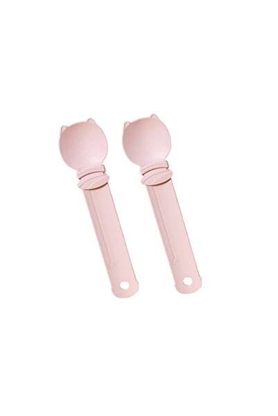 Choice ملعقة ضغط وردية اللون (قطعتان) لإطعام القطط شرائح الطعام الرطبة القابل...