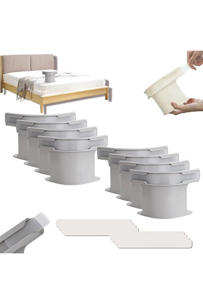 Choice 8 قطع رمادية، 8/4 قطع، أشرطة تثبيت زوايا ملاءات السرير، مشابك تثبيت زو...