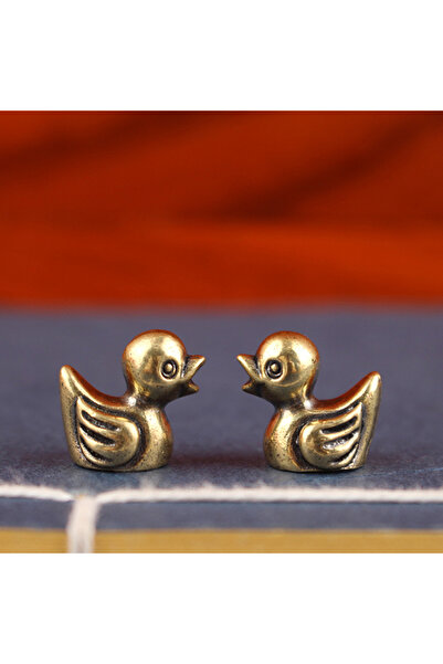 Choice 2Pcs ​2Pcs Brass Duck Figurine, Craft Tea Pet Tea Table Decor, Cute Du...