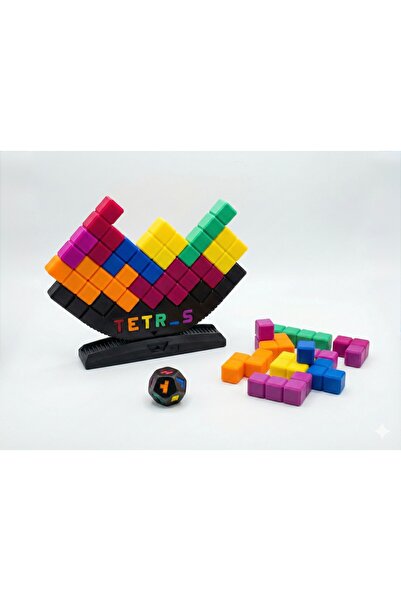 clifss Premıum 3D Tetris Denge ve Beceri Oyunu - Eğitici Strateji ve Masaüstü...