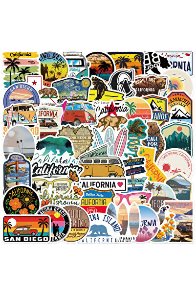Choice ٥٠ قطعة من ملصقات كاليفورنيا الجمالية، يمكنك صنعها بنفسك، لوح تزلج، ثل...