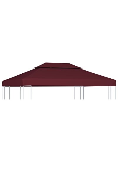 vidaxl 2-Tier Gazebo Top Cover 310 g/m² 4x3 m Bordeaux