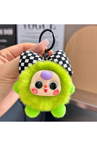 Choice4 قلادة صغيرة على شكل أرنب ريكس كرتوني جديد بلون أخضر فاتح، مزينة بفيون...