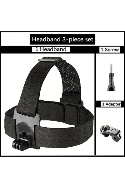 Choice طوق رأس 3 في 1 قابل للتعديل وحزام صدر وحامل تصوير للهواتف المحمولة وكا...