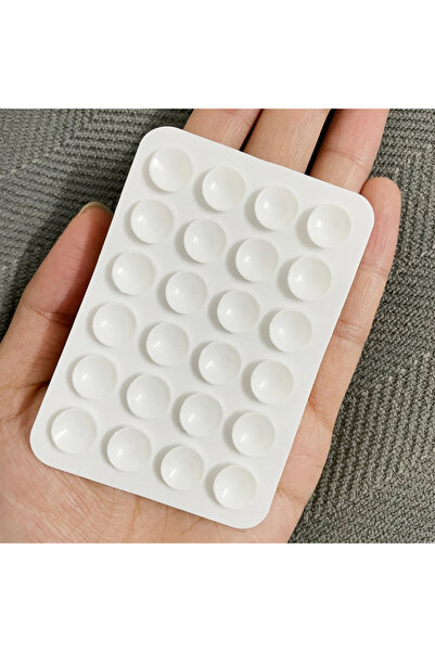 DUTRIEUX حامل هاتف سيليكون أبيض اللون - ظهر لاصق من 3M وحامل شفط مانع للانزلا...