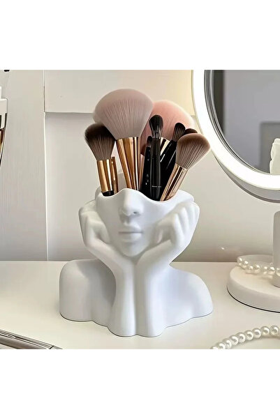 Choice حامل فرش مكياج قطعة واحدة، تصميم إبداعي للوجه، صندوق تخزين فرش المكياج...