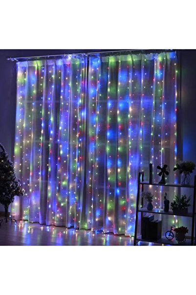 Choice Battery Box 3x1M Colorful 600/400/300/200LED Christmas Curtain Light S...
