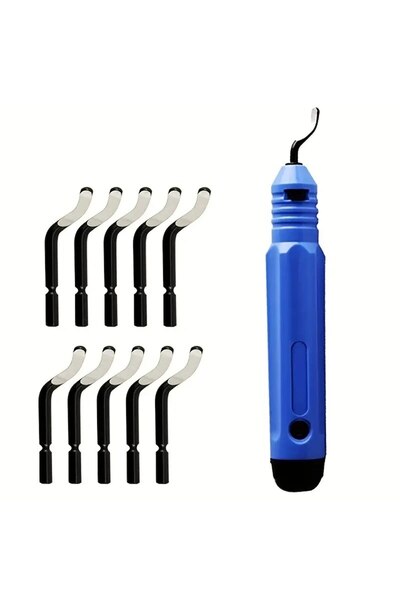 Choice مجموعة أدوات شطف يدوية زرقاء من KR لإزالة النتوءات من أنابيب النحاس، ت...