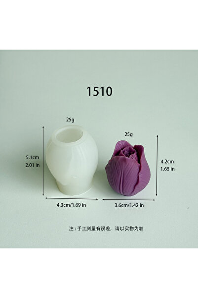 Choice قالب سيليكون على شكل زهرة التوليب، قطعة واحدة، لصنع الشموع المعطرة يدو...