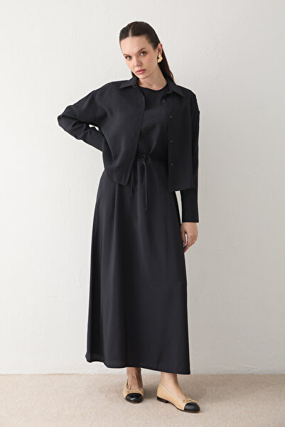 Melike Tatar Modal Shirt Dress Set 32-2600