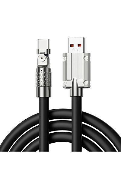 Choice كابل شحن سريع من النوع C إلى USB-A بطول 1 متر، أسود اللون، بقدرة 120 و...