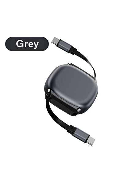 Choice كابل Elough رمادي بطول متر واحد، بقدرة 240 واط، من نوع USB-C إلى USB-C...