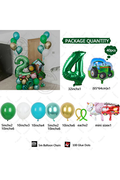 Choice كما هو موضح في الصورة 4، 40 قطعة، زينة لحفلة عيد الميلاد الثاني للأطفا...