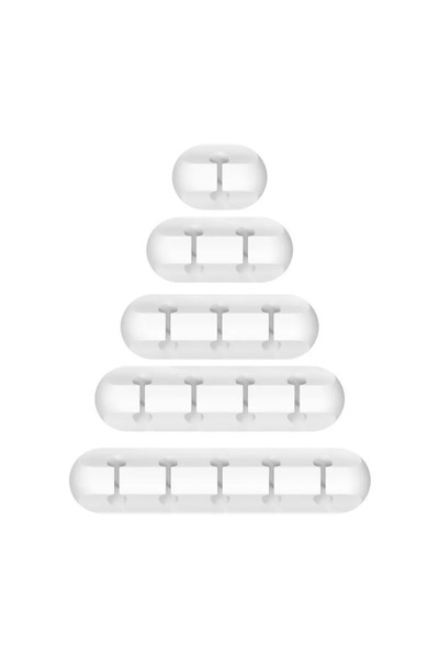 Choice مجموعة واحدة من منظم كابلات USB المصنوع من السيليكون الأبيض، لفافة كاب...