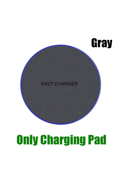 Choice No Cable Gray Wireless Charger Pad Ultra-Thin Fast Wireless Induction ...