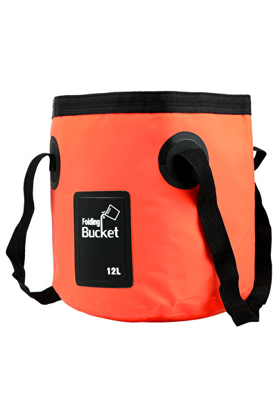 choice2 Orange Portable Outdoor Travel Foldable Water Bucket Multifunction Bo...