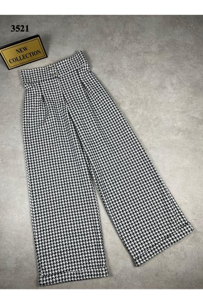 Minimoda Kids Kız Çocuk Kazayağı Desenli Kışlık Pantolon