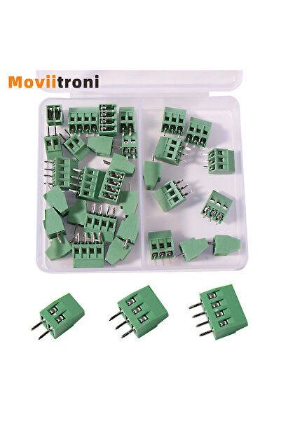 Choice 30pcs Screw PCB Terminal Block Connector Kit KF128-2.54 2Pin 3Pin 4Pin