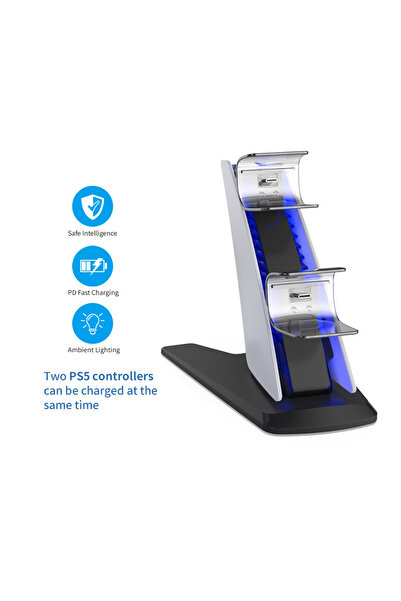 Choice black PS5 Wireless Gamepad Aircraft Two-seat charger PS5 Wireless dual...