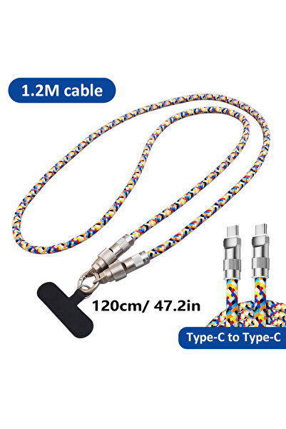Choice كابل بطول 1.2 متر، كابل 2 في 1 بقدرة 240 واط بتقنية الشحن السريع PD لل...